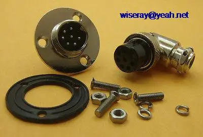 

DHL/EMS 20pcs set 7-Pin Aviation plug Right Angle Disc flange GX16 XLR Radio 16mm Panel mount-A7