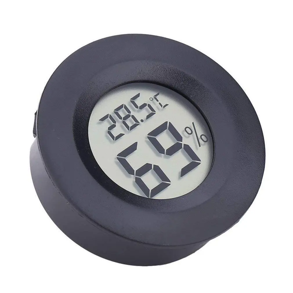 Mini Round Electronic Thermometer And Hygrometer 1.5v Indoor Digital