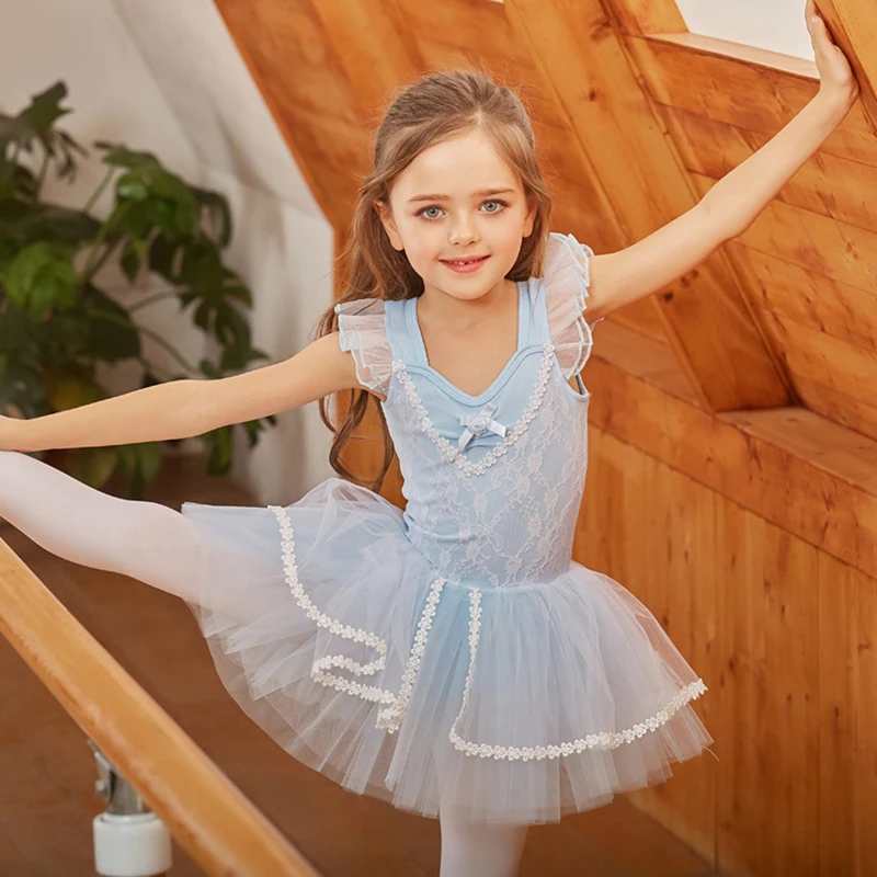 

Girls Ballet Dress Baby Children Cosplay Tutu Flower Dress Tulle Dancewear Clothing Ballerina Fairy Party Costumes dance costume