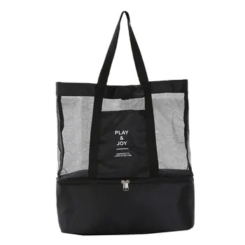 

Fashion Handbag Shoulder Insulated Bag Double Picnic Men And Women Sports Grid Storage Bag Ice Pack Storage Bag