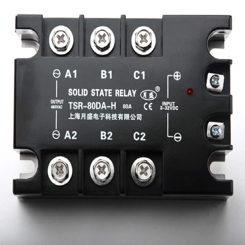 Точная DC AC трехфазный твердотельные реле постоянного тока 80A/TSR-80DA-H (80A) 100A/60A