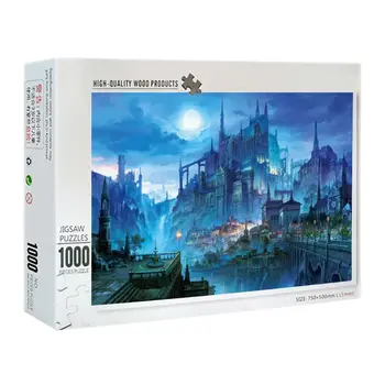 

1000 Pieces Castle night Puzzles Wooden Jigsaw Puzzles Floor Puzzle 094F