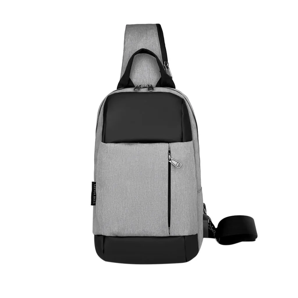 Серый цвет Adjustable Buckle Strap Men Shoulder Multi-Function Mobile Phone Bag Small Outdoor Sports Bag Chest Bag Unisex Nylon Package - Цвет: Серый цвет