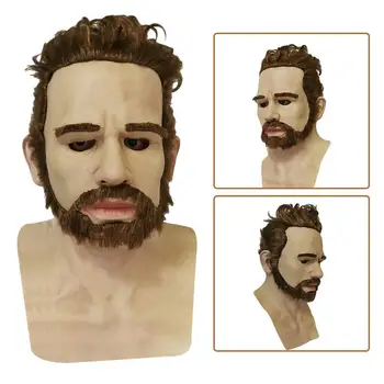 

Face Wig Mask Headgear Halloween Cosplay Latex Headgear Costume Party Latex Full Head Mask Mascara Halloween Purge