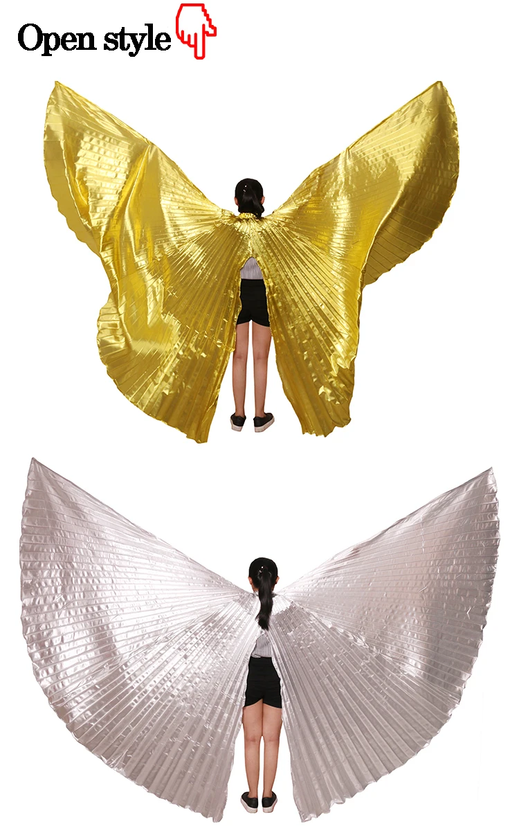 Открытый раздельный стиль для взрослых египетские крылья Isis крылья для танца живота женские танцевальные аксессуары крылья для танца живота без палочек 8 цветов