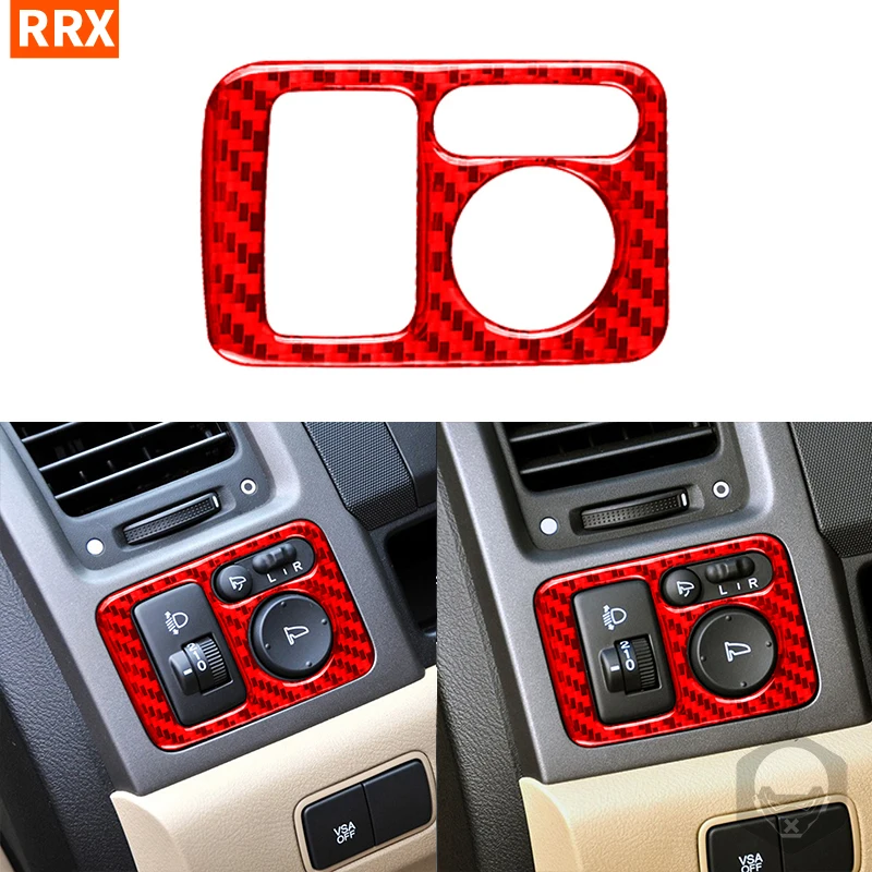 

For Honda CRV 2007-2011 Car Rearview Mirror Adjustment Switch Panel Frame Trim Real Carbon Fiber Sticker Interiors Accessories