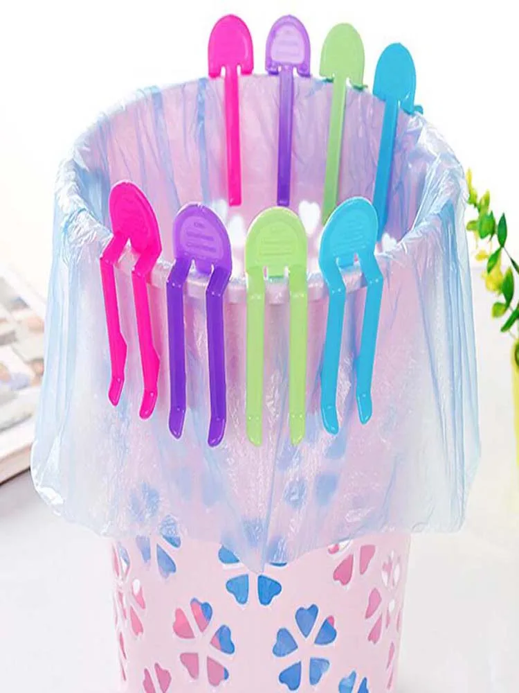 100Pcs/lot Household Garbage Can Waste Bin Trash Bag Fixed Clip Lock Holder Clips Creative Slip-Proof Sealing Clip