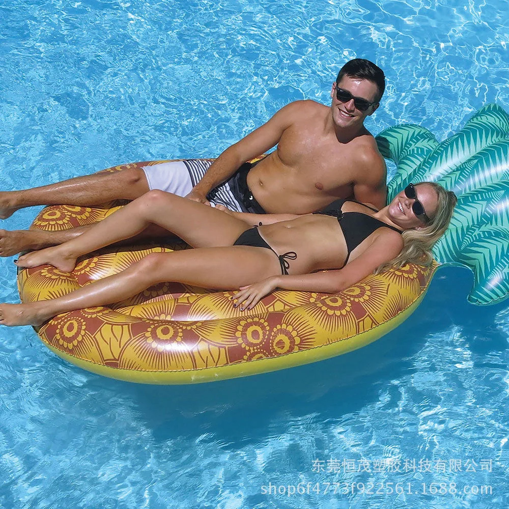 

Factory Direct Selling New Style Environmentally Friendly PVC Inflatable Pineapple Floating Mat Adult Water Large Size Fruit Flo