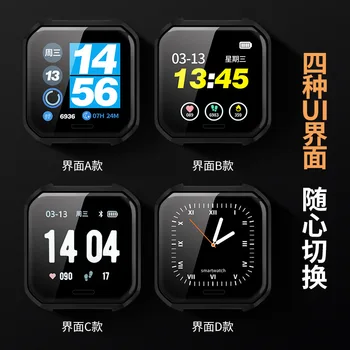 

color screen intelligent bracelet heart rate and blood pressure monitoring waterproof step counting Bluetooth exercise