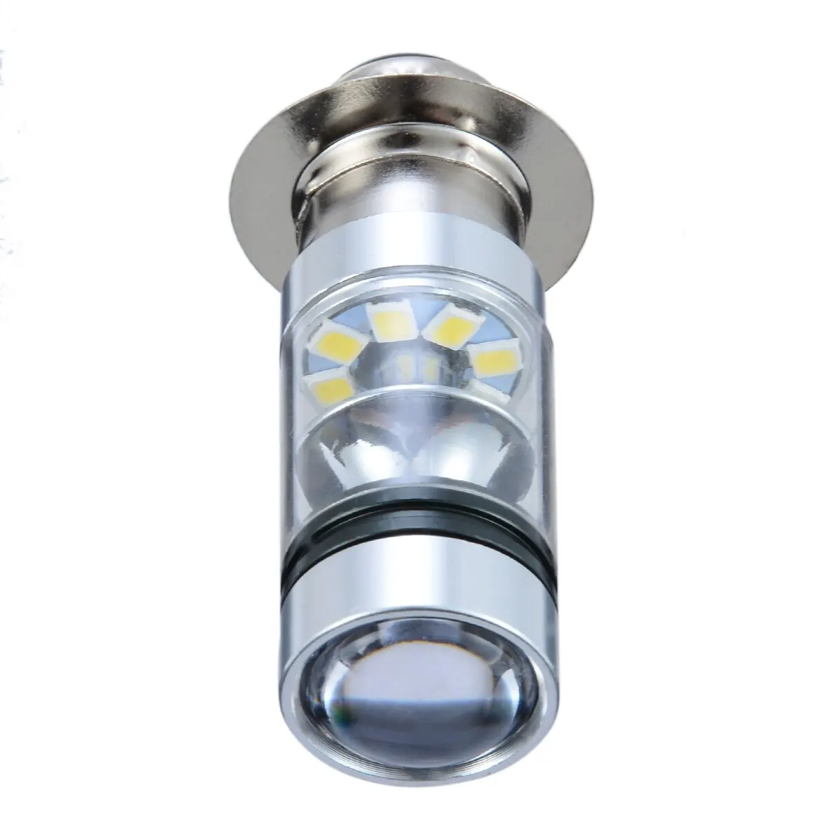 1pc DC12V BA20D H6 2323 LED 100W 6000K White Motorcycle Fog Day-time Running Light Scooter Turn Signal Stop Brake Lamp Bulb