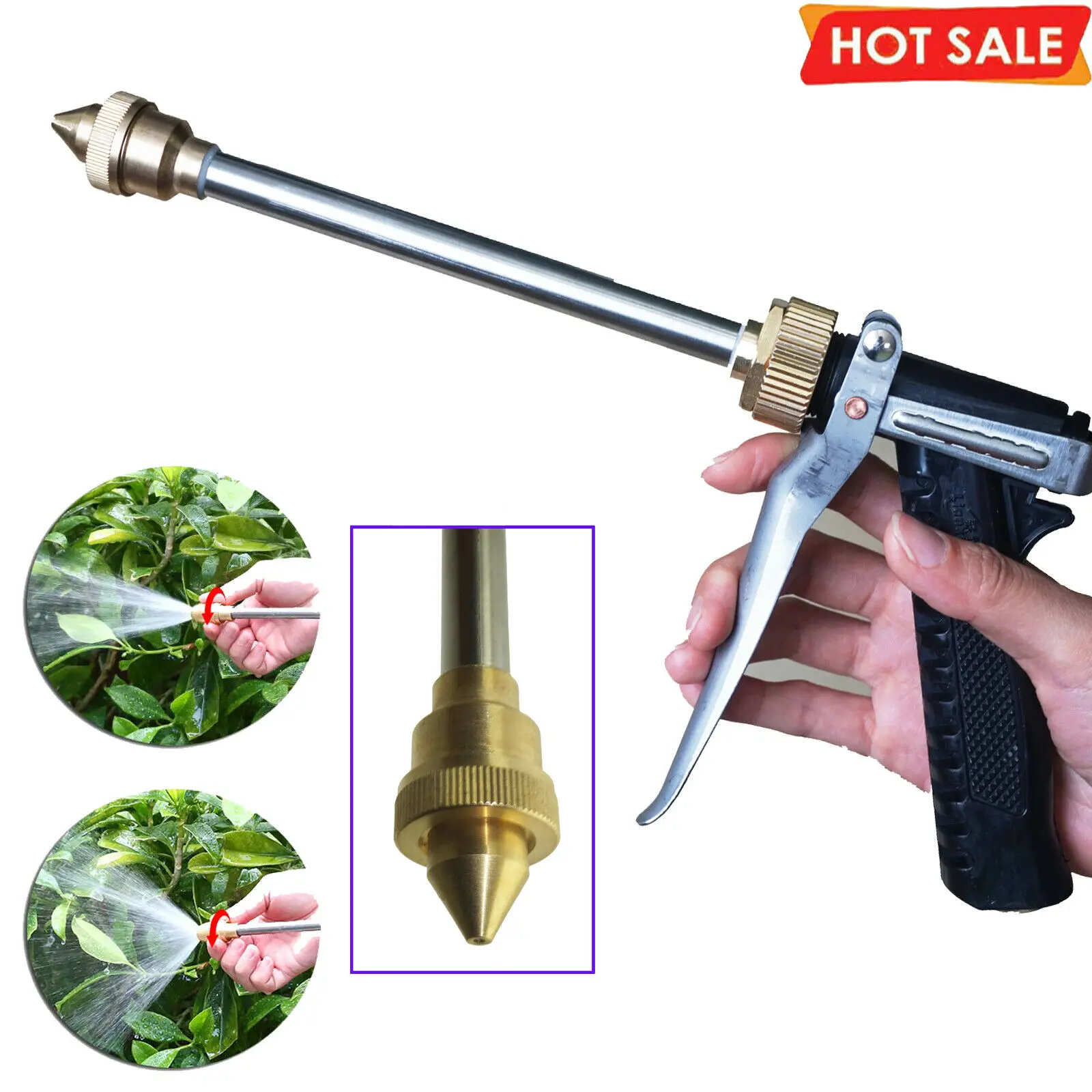 Pistol Grip High pressure Gunjet Spray Gun Garden Orchard Sprayer Pest Control 