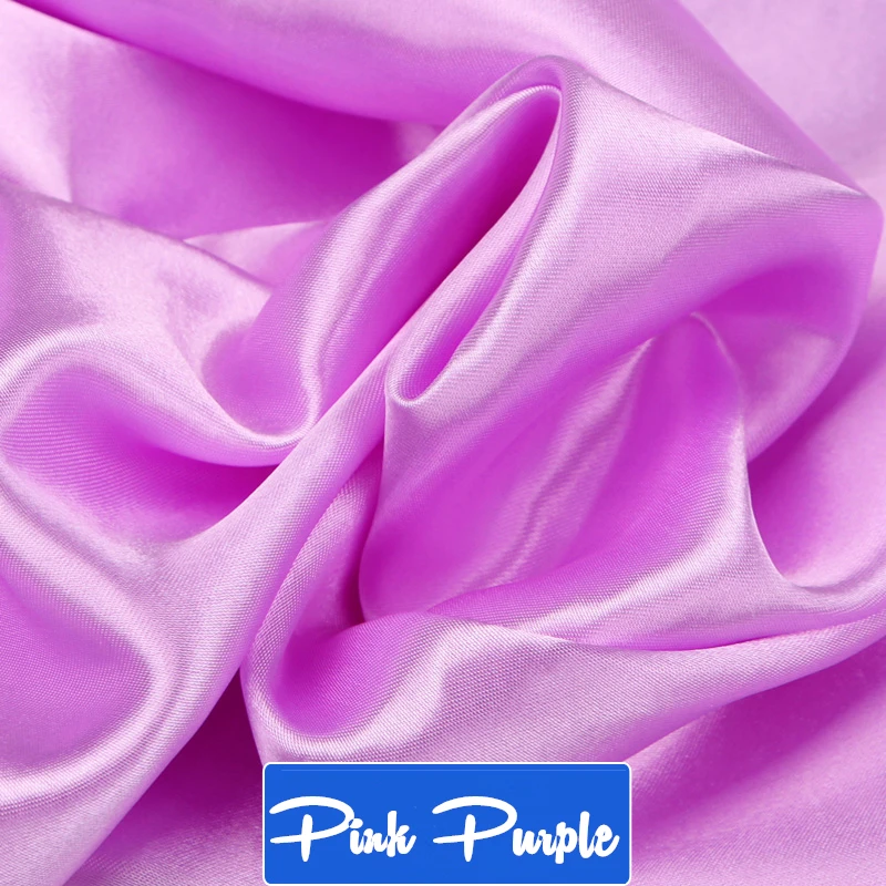 Pink Purple 100 см* 150 см 16 цветов шелк и сатин ткань сатин цвет бутиловый шелк Подарочная коробка подкладка Lieb - Цвет: Pink Purple