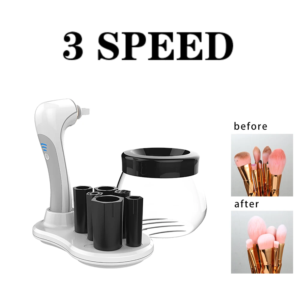 

Electric Makeup Brush Cleaner & Dryer Set Washing Cleanser Tool Make Up Brush Washing Tool Convenient Silicone Makeup Brush Set