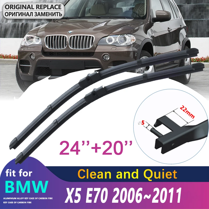 Front Wiper Blades For BMW X5 E70 2006 2007 2008 2009 2010 2011