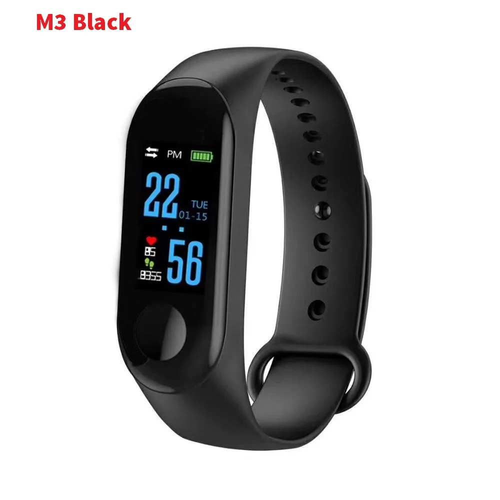 M3 Black M4 смарт-браслет часы для мужчин фитнес IP67 Водонепроницаемый кровяное давление трекер спортивные часы Reloj Inteligente - Цвет: M3 Black