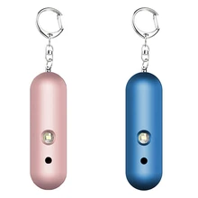 Lot de 2 alarmes personnelles, 130 Db, Anti loup, porte clés de sécurité avec lumière LED, pour enfants, or Rose et bleu