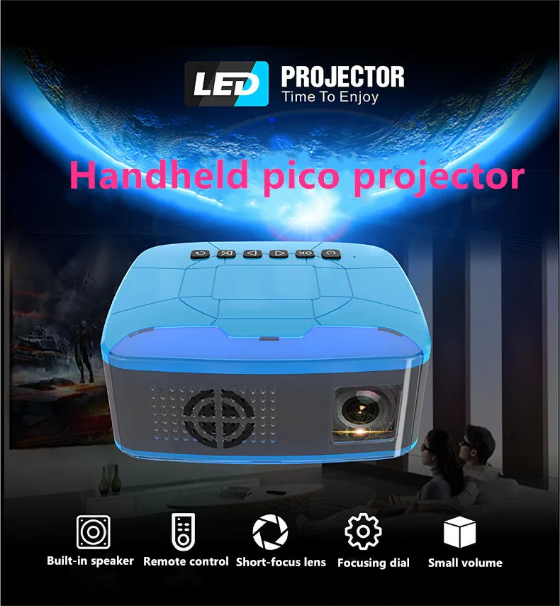 HD 1080P Мини Proyektor Portabel Rumah светодиодный Proyektor untuk Anak-anak, Mendukung HDMI USB ноутбук ПК