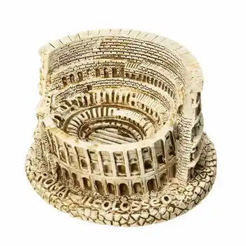 

Architecture Miniature Resin Figurines Roman Colosseum Statue Landmark Building Ornament Retro Style Home Decorations Figurines