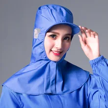 Пыленепроницаемый шарф-ушанка гигиеническая Рабочая шапка пищевой завод Мастерская работа магазин чистая комната фармацевтическая прозрачная Рабочая шляпа