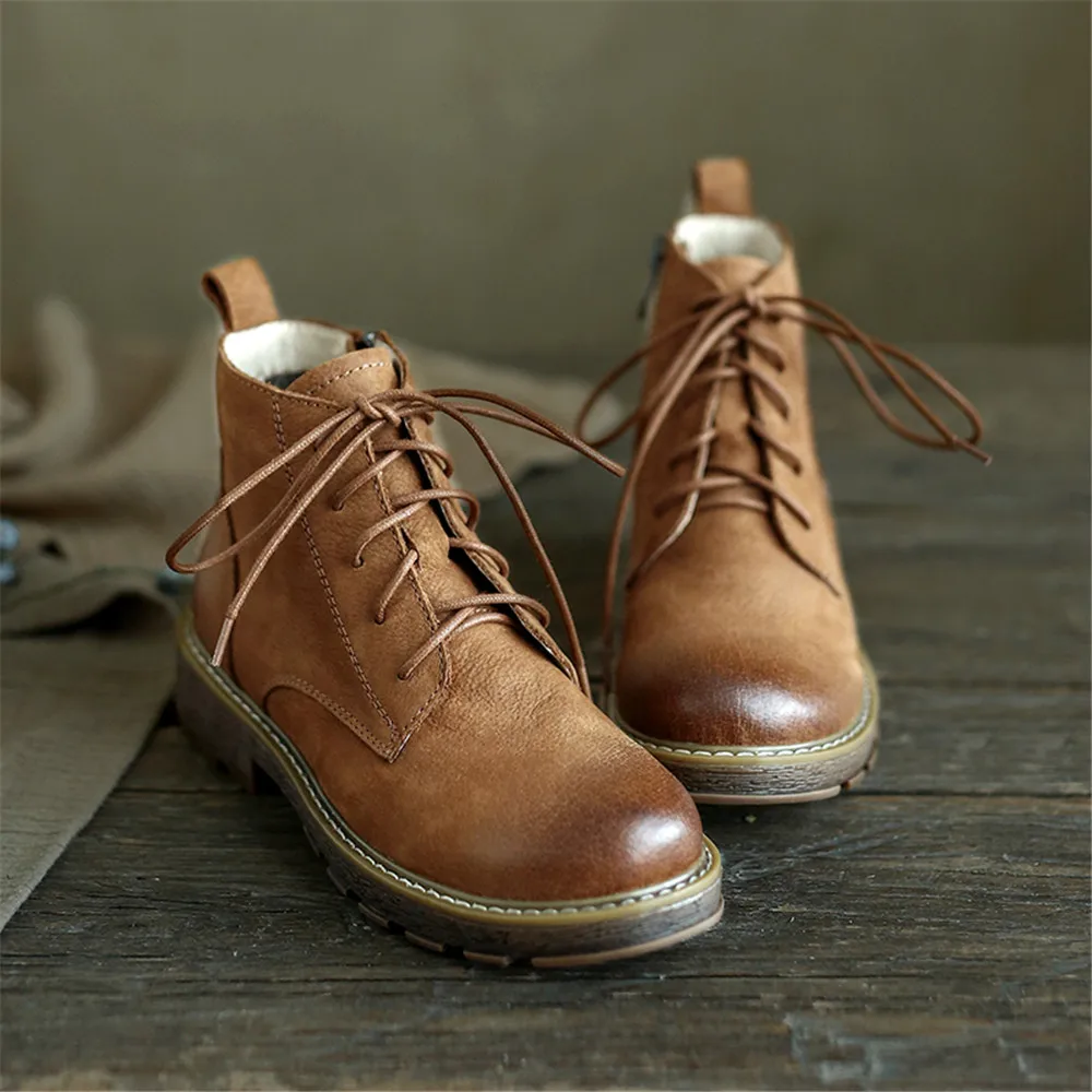 lace up oxford ankle boots