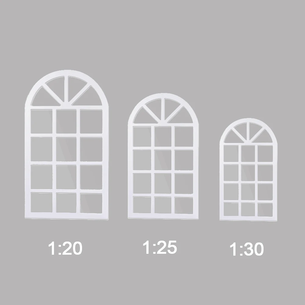 

6 шт., декоративная модель окон для кукольного домика, 1:20 1:25 1:30
