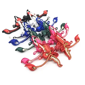 

1 Pair Handmade Beaded Chinese Frog Closure Buttons Knot Fastener for Cheongsam DIY Handcraft Clothing Decorative Accessories