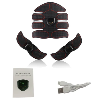 

USB Rechargeable Fitness Kit Abdomen Instrument Muscle Training AB Belt Slimming Trainer Arm Leg Waist Abdominal Fitness Train