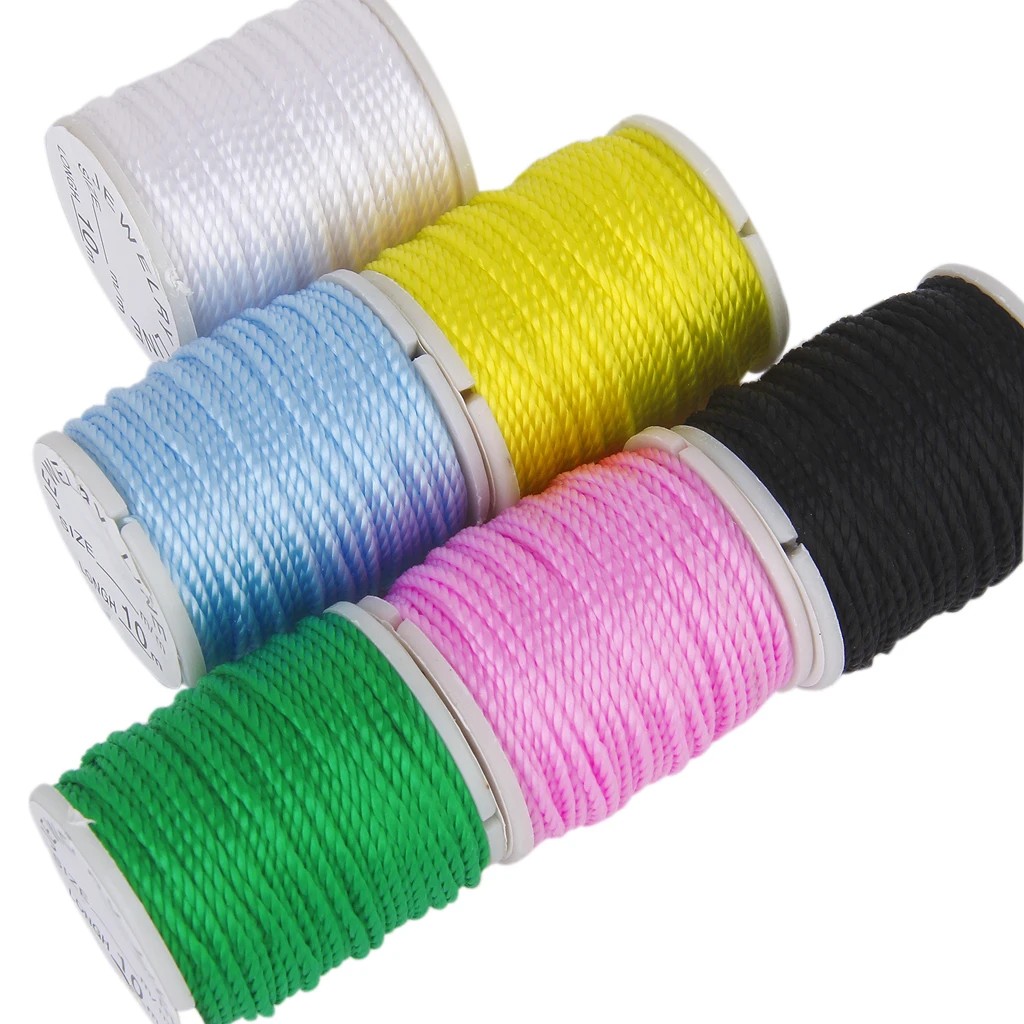 10 Rolls Mixed Color Nylon Cord Beading Thread String 1mm DIY Jewellery Making