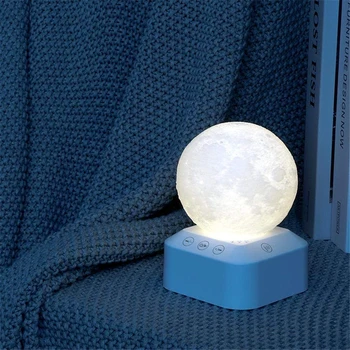 

3D Gift Portable Dimmable LED Sleep Music Baby Bedroom 7 Colors Changing With Remote Control Moon Night Light Intelligent Timing
