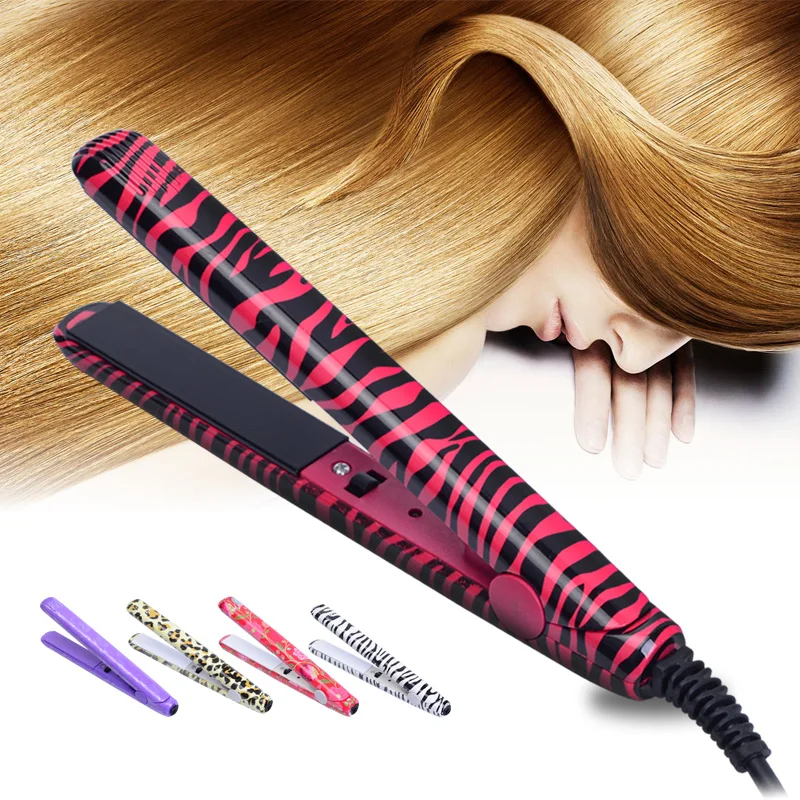 Description Picture 2 of itemHair Mini Straightening Irons Hairs Flat Iron Curling With EU Plug Adapter Salon Styling Tools Straightener