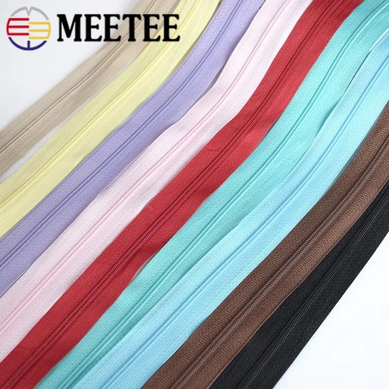 10/40 метров Meetee 3 # нейлоновые молнии катушка Zip DIY Одежда Швейные аксессуары сумки
