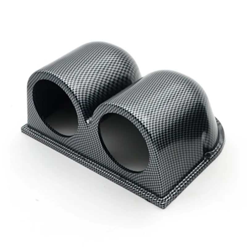 Universal Carbon 2inch 52mm Dual 2 Holes Auto Gauge Pod Holder Water