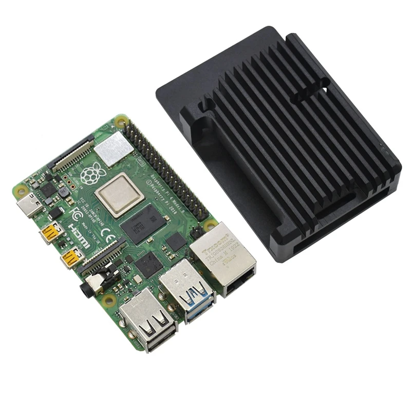 Для Raspberry Pi 4 Модель B 4 Гб ОЗУ Поддержка 2,4/5,0 ГГц wifi Bluetooth 5,0 с алюминиевым ЧПУ сплава защитный чехол