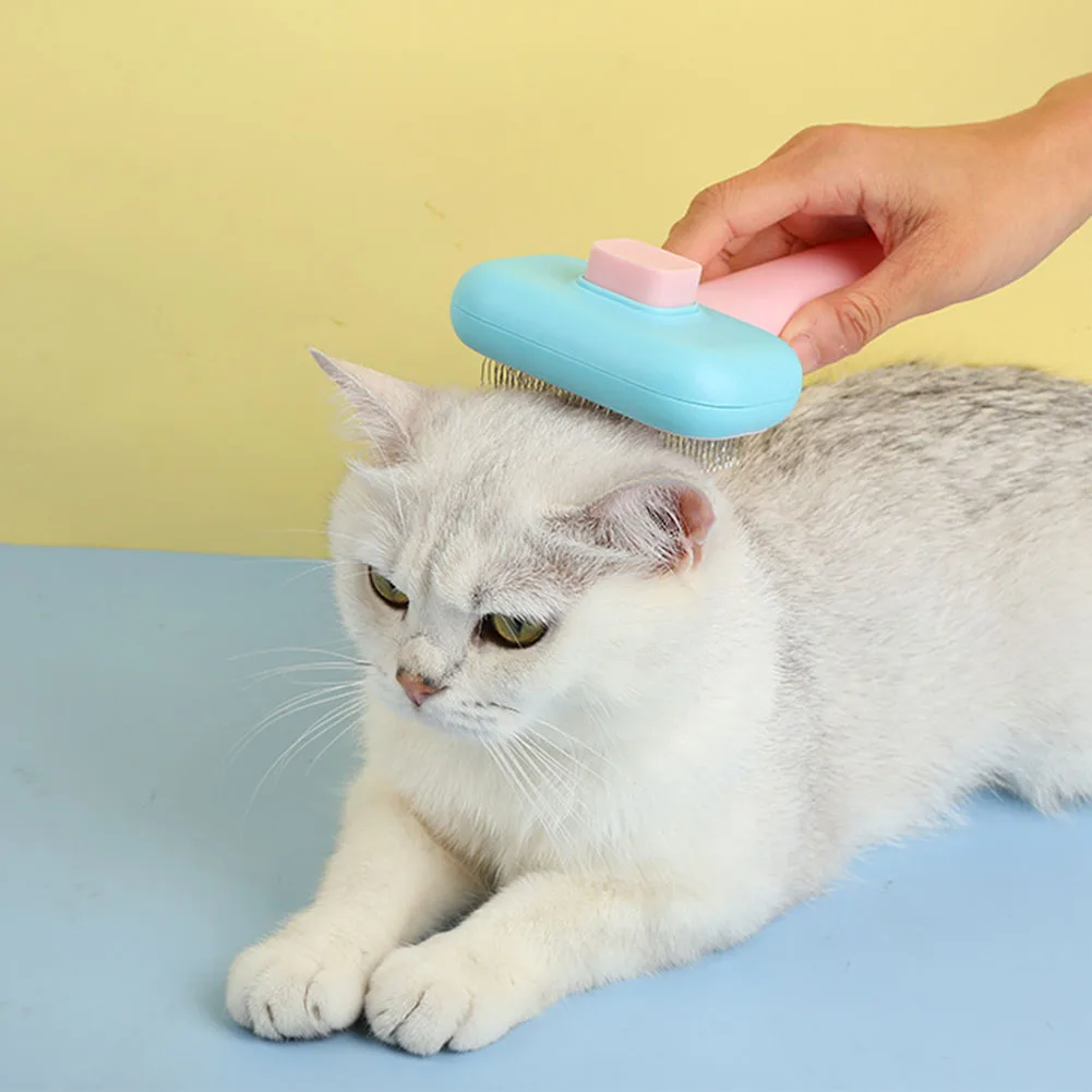 Cat Hair Removal Comb Pet Grooming Brush Gently Removes Loose Undercoat