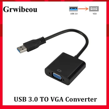 

Grwibeou USB 3.0 to VGA Adapter External Video Card Multi Display Adapter for Win 7/8/10 Desktop Laptop PC Monitor Project HDTV