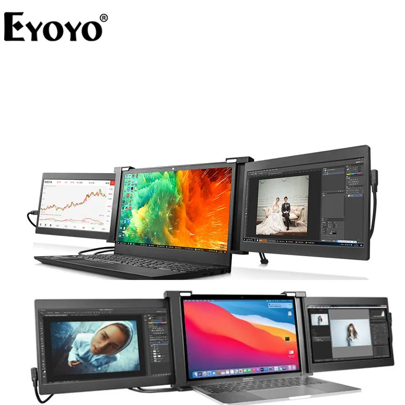 オンライン格安特売 11 9インチポータブルトリプルスクリーンラップトップワークステーション外部モニター ラップトップ用 Usb Cモニター Mac Pc Hd 1080p Ipと互換性あり 日本販売中 Kingscages Com