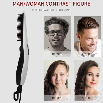 

Quick Beard Straightener Hair Comb Multifunctional Hair Curler Show Cap Tool Electric Heating Hair Brush VIP DROPSHIPPING