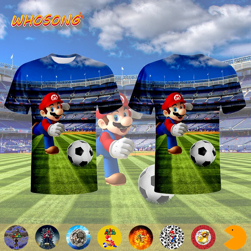 Nintendo Mario loveliness интересный Огонь Футбол 3D футболка WHOSONG мультфильм забавная Футболка мужская уличная одежда Одежда для мальчиков