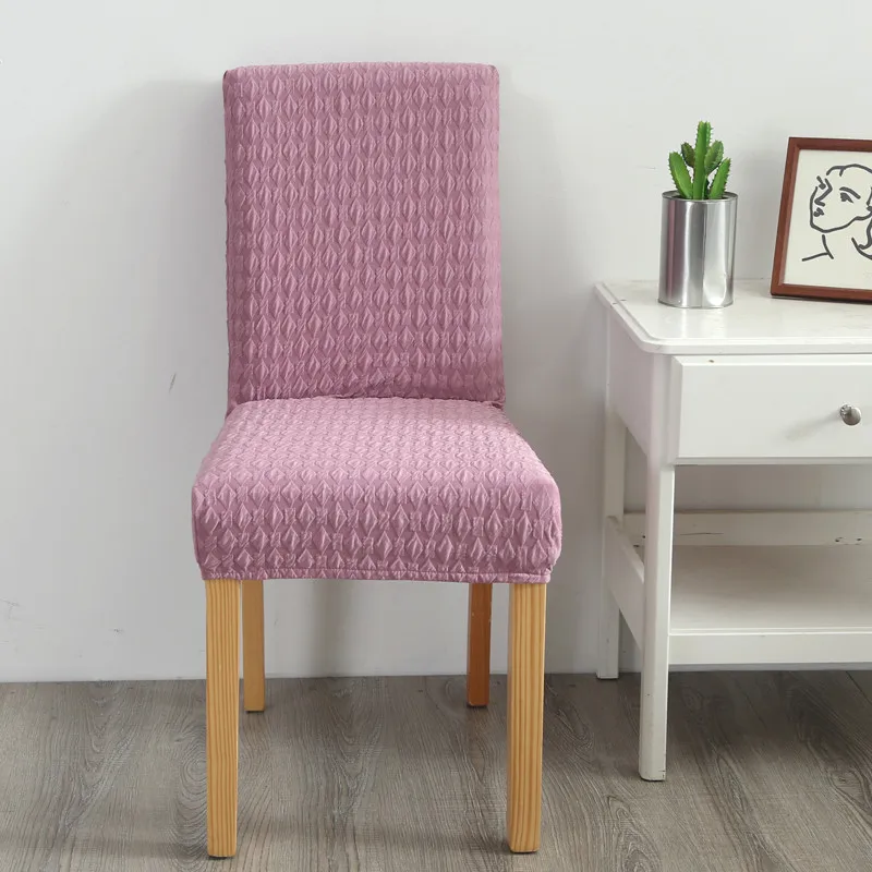 pink Однотонный чехол для кресла спандекс для столовой Свадебные офисные банкетные стулья чехлы кухонные эластичные чехлы на кресла - Цвет: pink