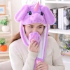 Animal Cartoon Unicorn Girls Unicorn Hat Winter Women Hats Plush Moving Rabbit Ears Hat Children's Cap Funny Gift For Baby Boys 4