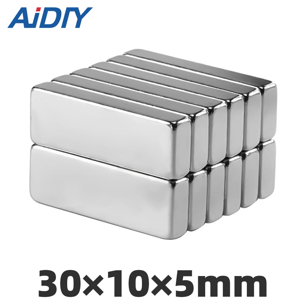 

AI DIY 1/5/10 pcs 30x10x5mm N35 strong Rectangular neodymium magnet permanent Super powerful magnets 30 * 10 * 5mm