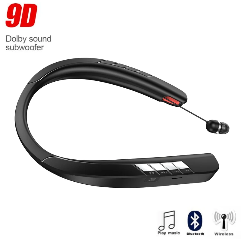 LZ3 Bluetooth-Compatible Earphones Neck Hanging Card Wireless Sports Ultra-long Battery Life Can Take Pictures Remotely | Электроника