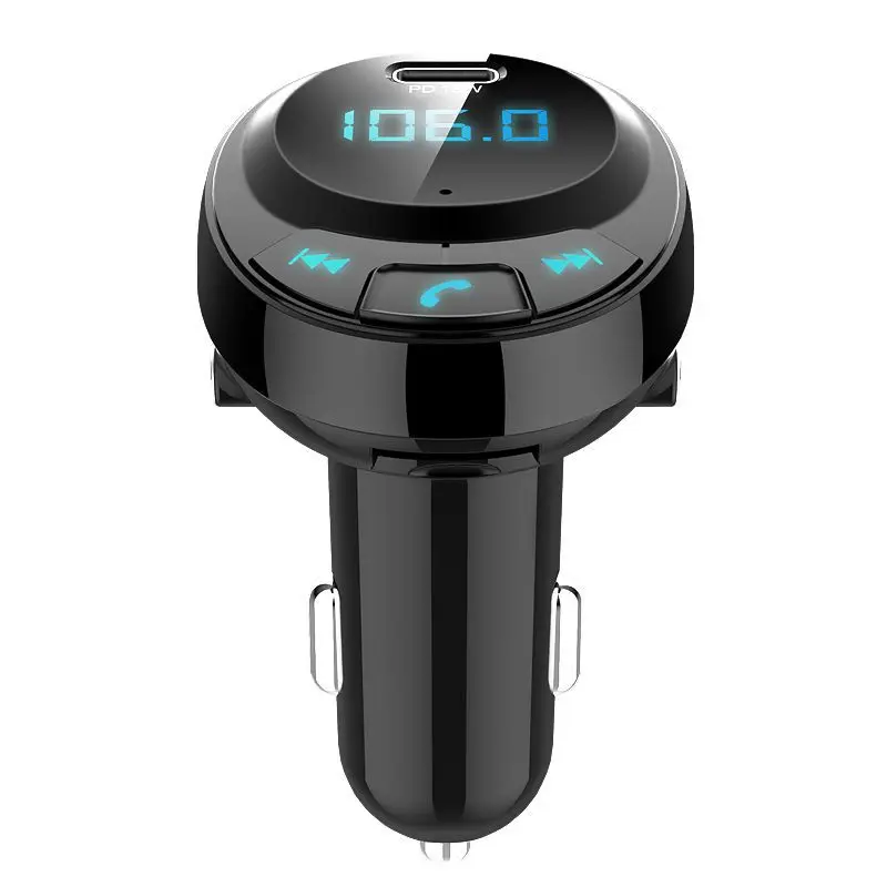 Двойной USB и type-C зарядный порт Автомобильный Bluetooth fm-передатчик, беспроводной fm-радио Bluetooth адаптер, Hands-free разговор, музыка