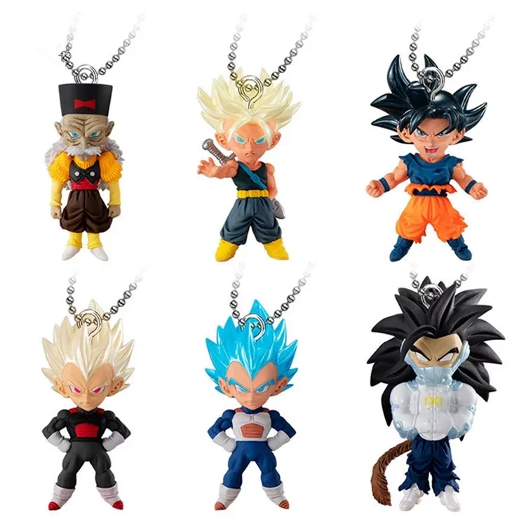 Оригинальный Bandai Dragon Ball Heroes Gashapon фигурка цепочка для ключей UDM набор Burst 37 UI Goku Vegeta
