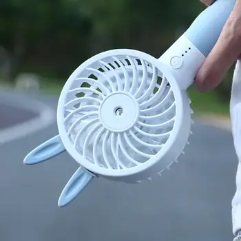 

Cute Cat Ear Portable USB Rechargeable Cooler Mini Handy Cooling Fan Desk Pocket Water Mist Cooling Air Humidifier Fan