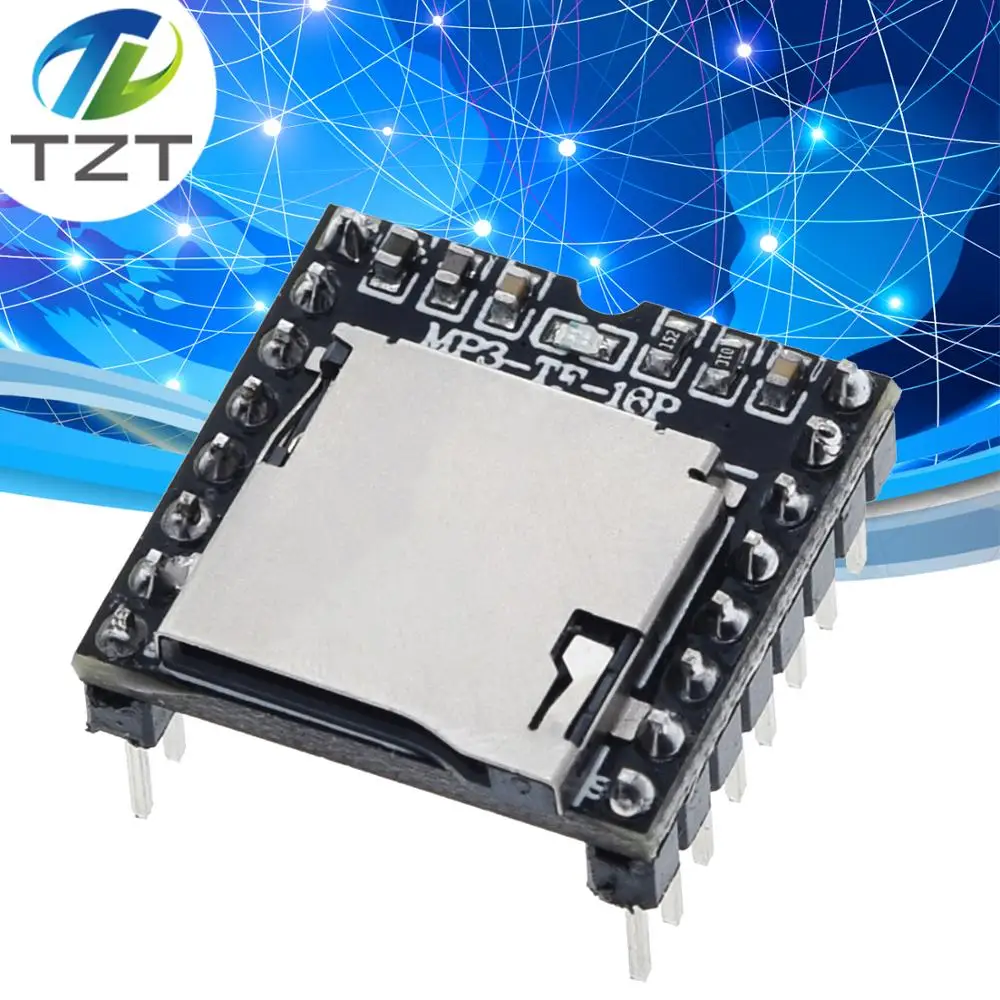 Мини модуль MP3 плеера карта TF U диск мини mp3 плеер аудио голосовой плата для Arduino UNO