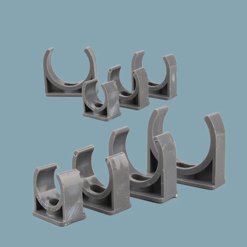 10pcsPVC2075mmPVCPipeClampsGreyPipeSupportPVCPipeConnector