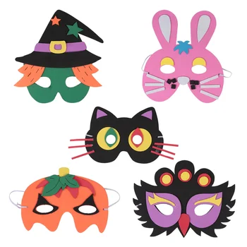

5 PCS Novelty Kids Masks Parties Props Masquerade Masks for Halloween Party