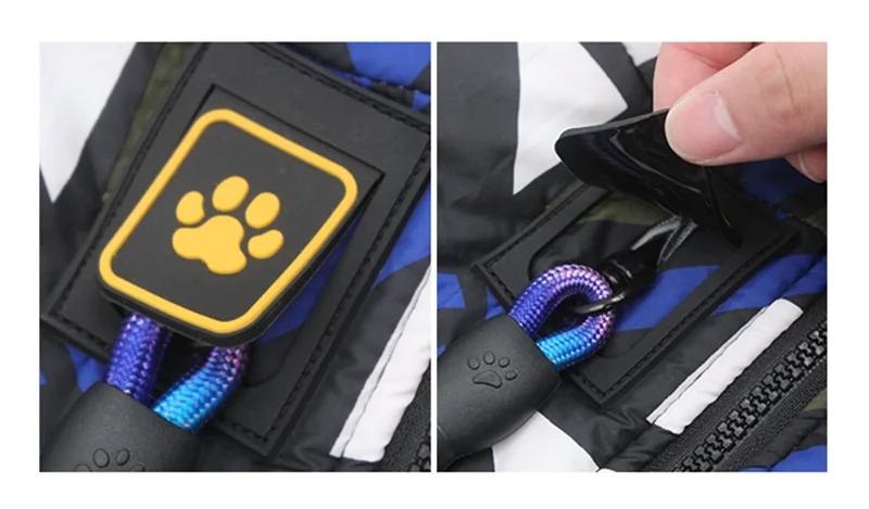 Dog Winter Clothes Warm Dog Zip-up Coat Clothing Waterproof Pet Dogs Vest Jacket For Small Medium Large Dogs