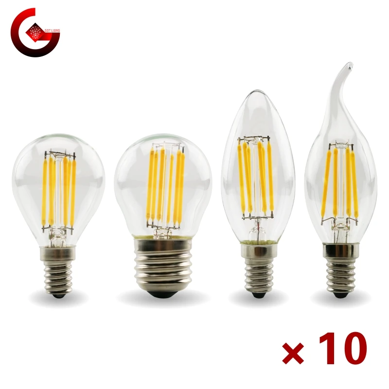 LED Glühbirne C35 E14 2,5W Spiralfilament
